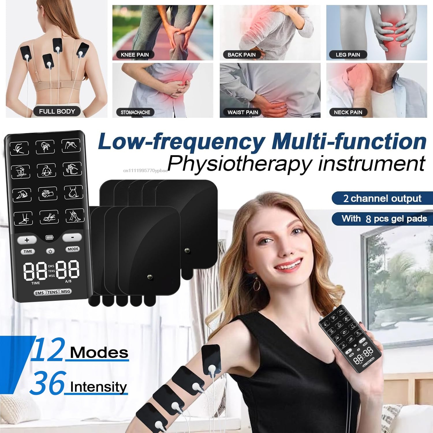 Tens Pain Relief Unit - TENS-EMS Unit Muscle Stimulator Pain Relief