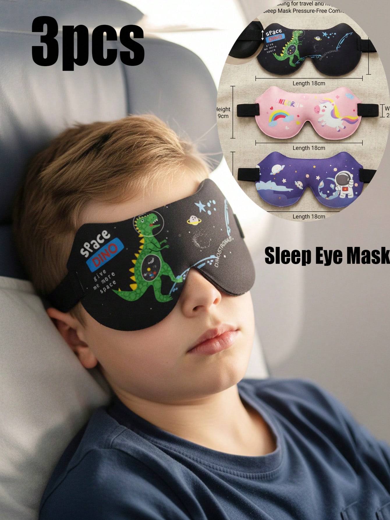 3Pcs Kids Adults 3D Stereo Sle - Sleep Eye Mask 3D recensione e prezzo