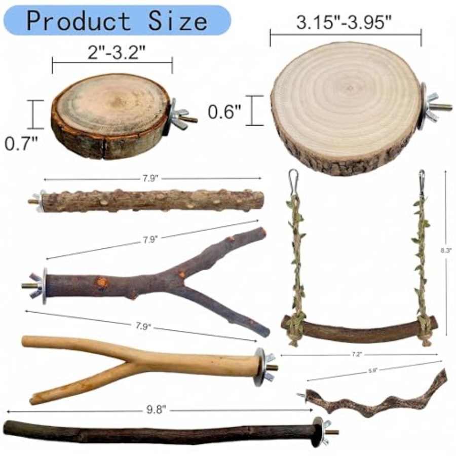 8PCS natural wood bird perches - Health & Wellness Junior Premium Adjustable Arm Sling recensione e prezzo